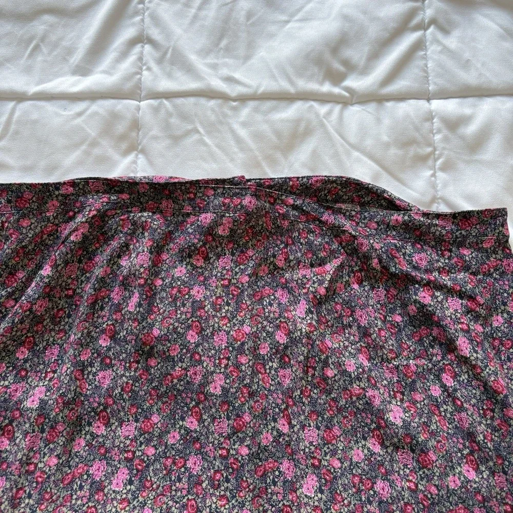 Vintage Maxi Skirt Womens XL Pink Floral Dainty Romantic Cottagecore‎ Whimsical